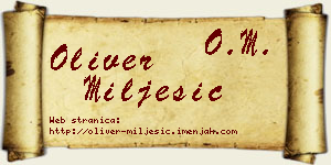 Oliver Milješić vizit kartica